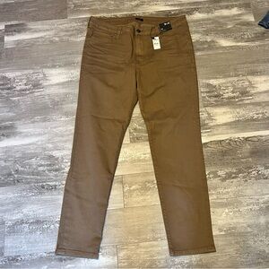 Men’s Express Slim Hyper Stretch Brown Jeans - 36x32